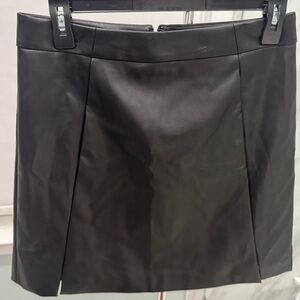 Banana Republic Faux Leather Black Mini Skirt